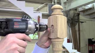 How To Connect Handrail To A Newel Post Using The Slip Fix UT Rail Bolt [upl. by Eydnarb]