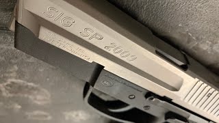 SIG PRO 9mm  SP 2009  Review and Field Strip [upl. by Llerol]