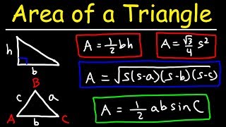 Area of a Triangle Given 3 Sides Herons Formula [upl. by Eziechiele]