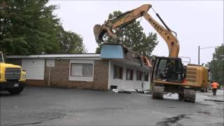 Waxhaws Stacks Restaurant Demolition  September 28 2015 [upl. by Cerallua507]