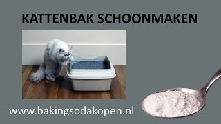 Kattenbak schoonmaken met baking soda of zuiveringszout [upl. by Ruperta]