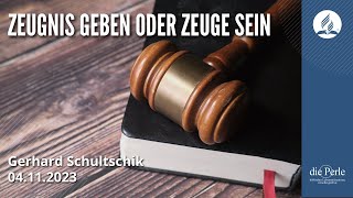 Zeugnis geben oder Zeuge sein  Gerhard Schultschik [upl. by Taro]