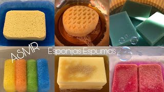 ASMR Compilation Satisfying Sponges Squeezing 🧽💕🧼 12 Vídeos Apertando Esponjas [upl. by Nodab467]