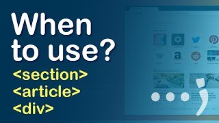 When to use Section vs Article vs Div in Html [upl. by Bora]