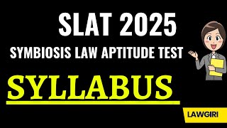 Slat Symbiosis Syllabus 2025Symbiosis Law Entrance TestSLS Pune BABBA LLB Pattern Preparation [upl. by Azal433]