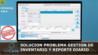 Unicenta oPos Solución Problema Gestión de Inventario y Reporte Diario  v464 [upl. by Llemor534]