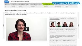 BA Niederländische Philologie studieren an der Freien Universität Berlin [upl. by Orna]