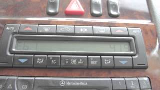 Mercedes W210 Climate Control Fault Codes [upl. by Nirehtac]