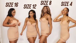 BADDIES ON A BUDGET SIZE 4 vs 8 vs 12 vs 16 TRY ON SAME JURLLYSHE IG BADDIE OUTFITS [upl. by Airdnua]