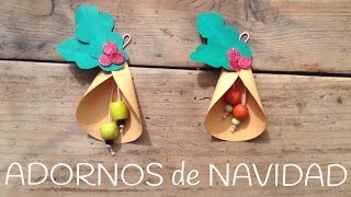 Adornos para el ARBOL DE NAVIDAD  Cómo hacer campanas de navidad [upl. by Monagan]