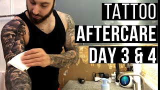 How To Treat A New Tattoo Healing ProcessAftercare DAY 3 amp 4 [upl. by Zilevi960]