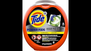 Tide Power PODS Laundry Detergent Liquid Pacs 10X Heavy Duty for Impossible Stains 41 Count [upl. by Lerak]