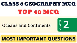 Best MCQ Oceans and Continents  NCERT Geography MCQs mcqncert [upl. by Nivag334]