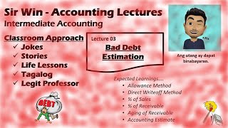 Lecture 03 Doubtful Accounts or Bad Debts Receivable Accounting Intermediate Accounting [upl. by Renard]