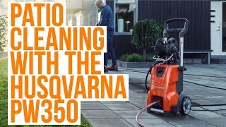 Spring Cleaning the Patio with the Husqvarna PW350 Pressure Washer amp SC400 Surface Cleaner [upl. by Eener871]