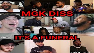 Reactors Reacting to Eminem Killshot Machine Gun Kelly Diss COMPILATION Part 1 [upl. by Thorrlow]