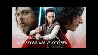 Star Wars The Last Jedi  kylo ren VS luke skywalker final battle HD [upl. by Babcock]