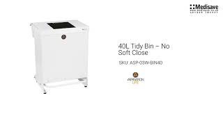 40L Tidy Bin No Soft Close ASP 03W BIN40 [upl. by Alicirp]