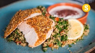 Crusted Chicken amp Tabbouleh  Sorted Food [upl. by Daenis]