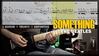 Something  Guitar Cover Tab  Guitar Solo Lesson  Backing Track with Vocals 🎸 THE BEATLES [upl. by Darrow]