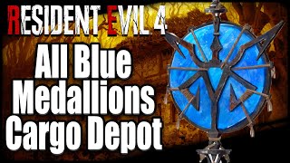 All Blue Medallions Cargo Depot Resident Evil 4 Remake [upl. by Blus681]