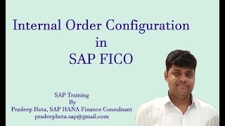 SAP FICO Internal Order  Learn to create Internal Order in SAP FICO [upl. by Aninaig287]