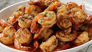 Quick amp Easy Garlic Butter Shrimp  How To Make Garlic Butter Shrimp Skillet [upl. by Atenek]