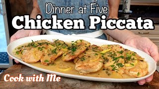 Chicken Piccata  Dinner at Five Cook with Me [upl. by Mehsah]