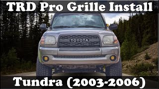 Toyota Tundra TRD Pro Grille 1st Gen 20032006  Installation Video [upl. by Esilanna]