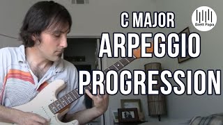 C Major Arpeggio Progression  Melodic Soloing  Guitar Lesson [upl. by Rrats291]