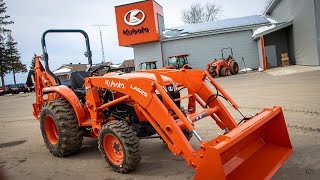 A Quick Look Kubota L2501 LA525 Loader and BH77 Backhoe [upl. by Lennahs]