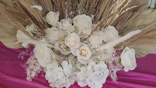 Lets Create Faux Pampas Grass and Floral Arrangement [upl. by Lennahs940]