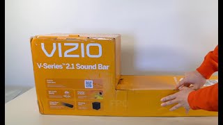 Vizio VSeries 21 Compact Sound Bar Unboxing amp Sound Test [upl. by Ailongam]