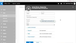 Office 365 Tutorial  Adding new users to Office 365 business [upl. by Malanie]