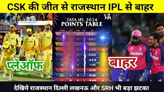 IPL Points Table 2024 Today 12 May  CSK Rajasthan after match points table  IPL 2024 [upl. by Ahseat]