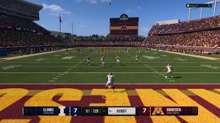 Illinois Fighting Illini vs Minnesota Golden Gophers EA SPORTS College Football 25 [upl. by Forest]