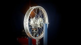 Lacing and Truing Spoked Motorcycle Wheel [upl. by Aridatha243]