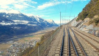 ★ 4K 2x🎥 🇨🇭Brig  Kandersteg  Basel Cab ride during winter 022020 [upl. by Lynnea]