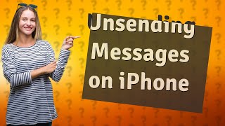 How do you Unsend a message on iPhone after hours [upl. by Ameekahs961]