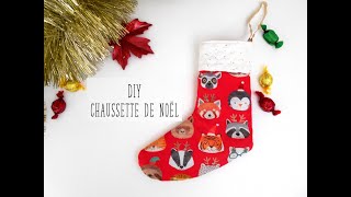 Coudre une chaussette de Noël tuto facile chaussette de Noël [upl. by Carlota]