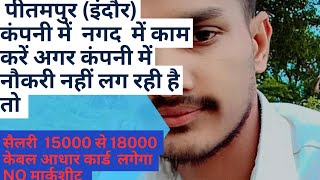 pitampur job नगद में काम करें सैलरी15000 से 18000तक कोन सी कंपनी में कितनी सैलरी मिलती हैफुलwatching [upl. by Enelam489]