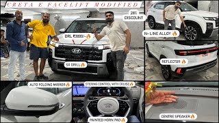 18 inch N line Alloys in New creta ✅hyundai creta modified✅creta 2024 genuine accessorie✅creta 2024 [upl. by Eislrahc]