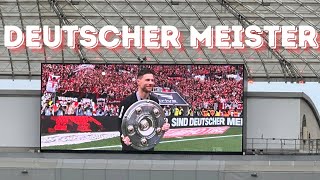 Deutscher Meister 2024  Bayer 04 Leverkusen Letztes Spiel und Übergabe der Meisterschale [upl. by Srevart968]