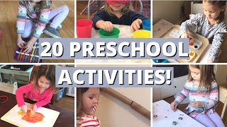 20 PRESCHOOL ACTIVITIES FOR 4 YEAR OLDS  4 YEAR OLD PRESCHOOL ACTIVITIES AT HOME [upl. by Tiebout274]