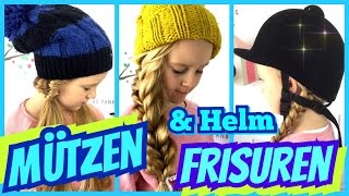 💗 3 einfache Mützen amp Helm Frisuren 💗 coole Mädchen Zöpfe amp Frisuren  MaVie Noelle [upl. by Seafowl]