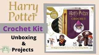 Harry Potter Crochet Kit Unboxing amp Projects [upl. by Llerrat830]