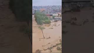 Condition near Nakkhu Lalitpur as seen from Mediciti Hospitalrainfloodnewsshortsytshorts [upl. by Trinatte941]