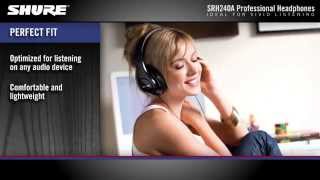 Shure SRH240A Professional Quality Headphones Product Overview [upl. by Okimat]