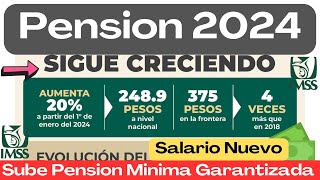 💯 ¡AUMENTA la PENSIÓN MÍNIMA GARANTIZADA 💰 y SUBE el SALARIO MINIMO PARA 2024 ❤️ CHECA CUANTO 👴 [upl. by Borchers764]