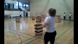 Crossfire game at physical education class [upl. by Keily]